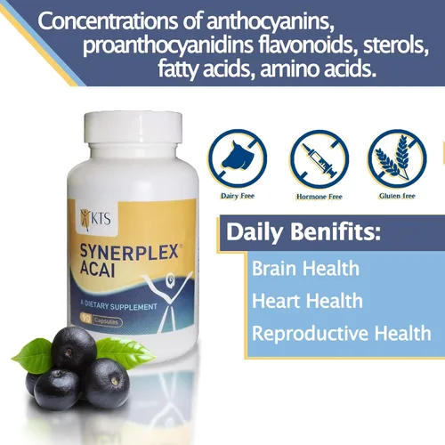 Vista 6 de Synerplex Cápsulas de Acai: suplemento superalimenticio totalmente natural para la salud general - Suplemento de bayas de apoyo