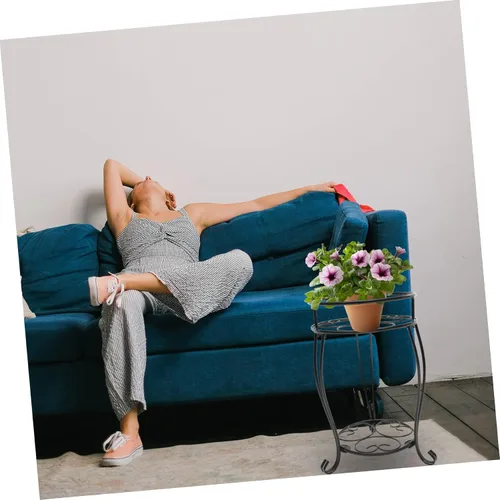 Vista 4 de Soporte de hierro resistente para plantas, elegante soporte para macetas para decoración de oficina en casa