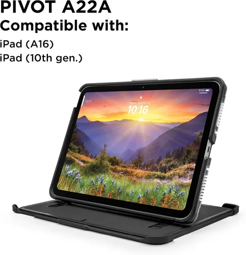 Vista 2 de Funda resistente para iPad Funda protectora militar para iPad de 10ª Funda resistente para iPad (A16) y iPad de 10ª generación con soporte