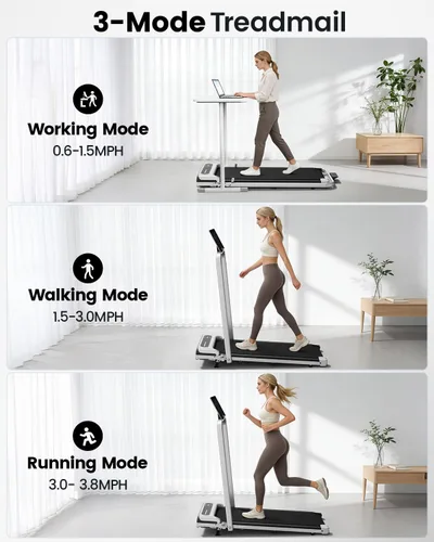 Vista 8 de Yagud Walking Pad, Walking Pad Treadmill for Home Office, Portable Under Desk Treadmill with Remote Control and LED Display, Walking Jogging Running