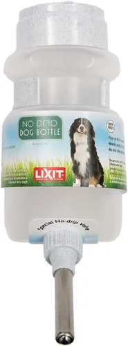 Vista 11 de Botellas de agua sin goteo Lixit Top Fill para perros. (44 fl oz (paquete de 2), blanco)