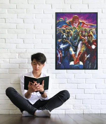 Vista 5 de Clementoni - 39672 - Puzzle Marvel The Avengers - Rompecabezas de 1000 piezas, hecho en Italia, rompecabezas para adultos