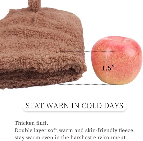 Vista 5 de Gorro de invierno para bebés y niñas, gorro de bufanda cálida para niños, gorro, con orejera, 6M-7T