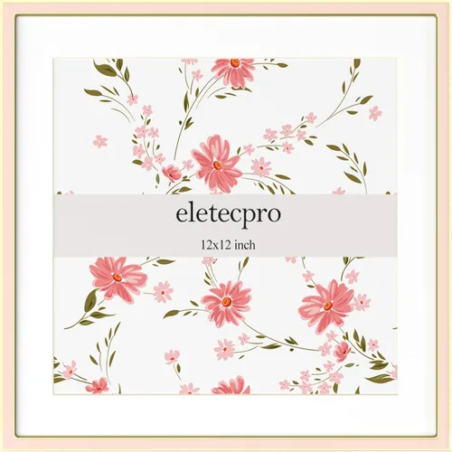 Vista 58 de eletecpro 4x6 Enamel Picture Frame with Real Glass Cover, Pink, 1-Pack Rosa con oro