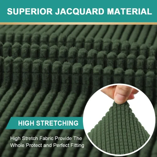 Vista 4 de MIFXIN Funda elástica para tumbona, funda elástica para sofá con doble brazo para sala de estar, dormitorio, diván, protector de muebles, tela Verde