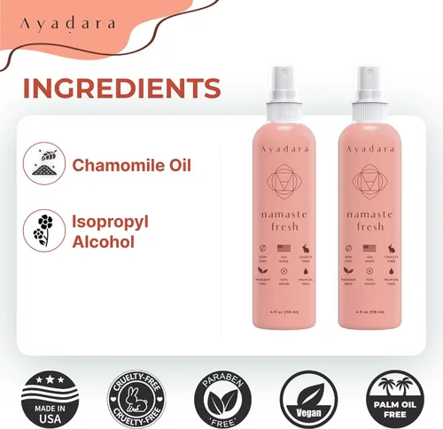 Vista 5 de Ayadara Namaste Bed & Linen Mist - Spray de almohada lavanda para un sueño tranquilo, más de 2000 usos