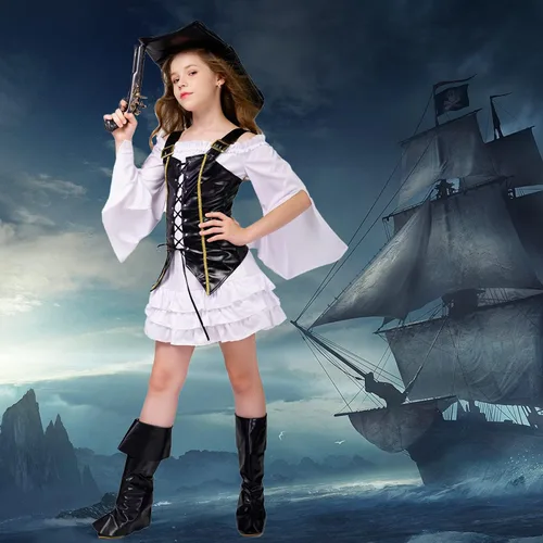Vista 5 de Disfraz de pirata de Halloween para niños y niñas
