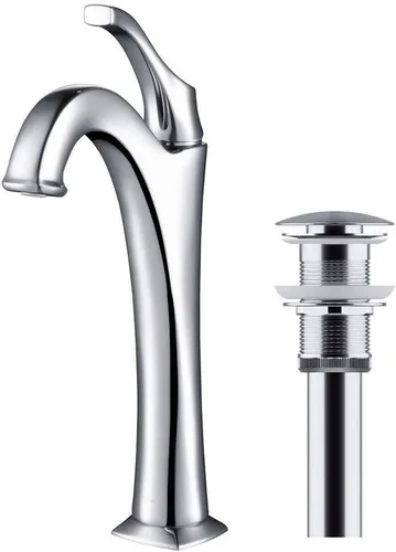 Vista 12 de KRAUS KBF-1201SFS Arlo - Grifo de baño con barra de elevación y placa de cubierta, acero inoxidable All-Brite sin manchas (paquete de 2)