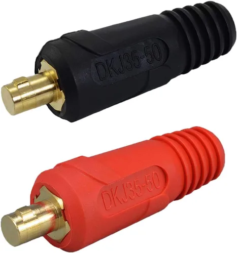 Vista 5 de RIVERWELD Conector-enchufe DKJ35-50 del panel del cable de soldadura TIG 315Amp Dinse Quick Fitting con ajuste rápido estilo Dinse de color negro