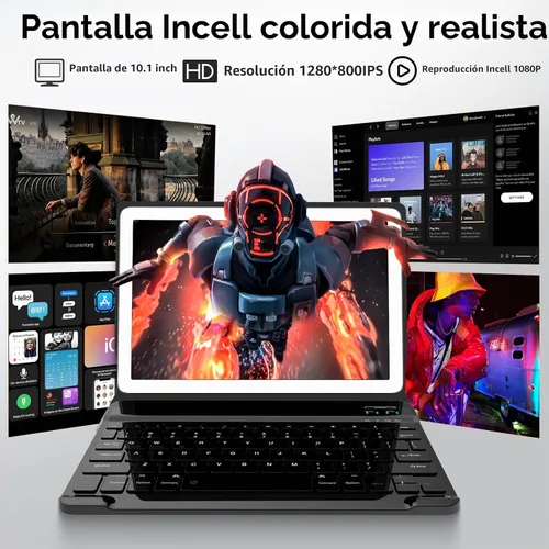 Vista 6 de EITOMIN Android Tablet 10 pulgadas 2026 Última tableta con teclado 14GB+128GB Octa-Core Processor,1TBExpand,Incell screen,5G+2.4GHz