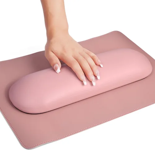 Vista 9 de Almohada y tapete para reposabrazos, cojín para manicura de salón de belleza, soporte de mano para manicurista con tapete para manicura profesional