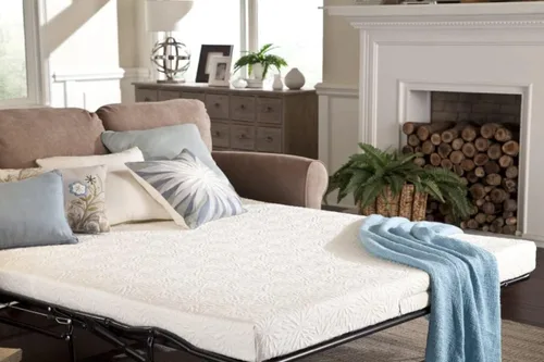 Vista 2 de PlushBeds - Colchón para sofá cama de espuma viscoelástica – Tamaño individual., Látex, Blanco