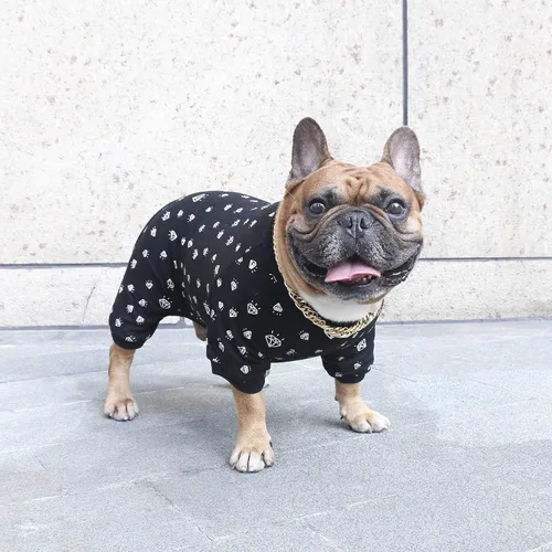 Vista 2 de iChoue - Pijamas y monos para mascotas, traje de cuerpo entero para perros medianos y grandes como para Corgi, Shiba Inu, Bulldog francés, Pug