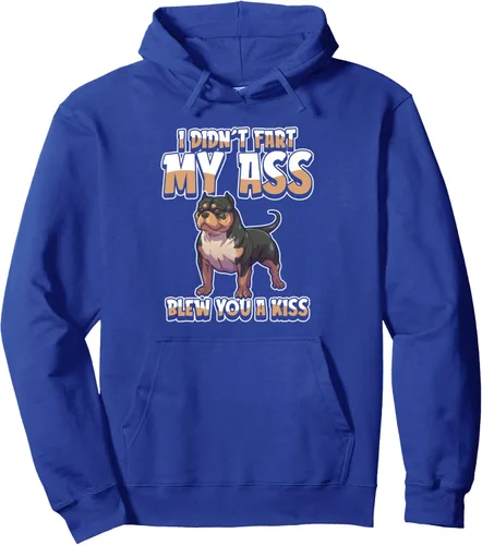 Vista 3 de American Bully Dog Pet I Didnt Fart My Butt Blew You A Kiss Pullover Hoodie