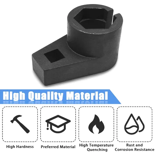 Vista 6 de Llave de vaso para sensor de oxígeno descentrada, impulsor de 3/8 pulgadas, 7/8 pulgadas (22mm), compuerta de alambre accede al sensor desde