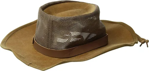 Vista 4 de Outback Trading 1472 Piel de aceite de salvia Kodiak con sombrero de malla