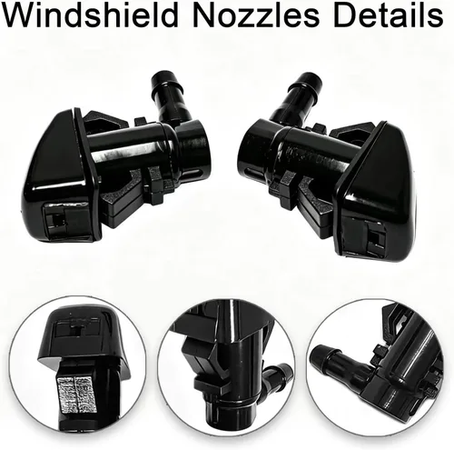Vista 2 de Kit de boquilla para limpiaparabrisas delantero compatible con Ford Transit 2015-2022 E-Transit 2022 2023 Transit-150 Transit-250 Transit-350 HD