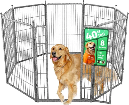 Vista 14 de FXW Aster - Corralito para perros diseñado para patio, 24 pulgadas, 8 paneles