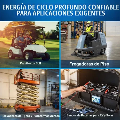 Vista 5 de Mighty Max Battery ML230-6GC2 - Batería recargable de 6 voltios 230 AH, terminal dual, SLA AGM para carrito de golf