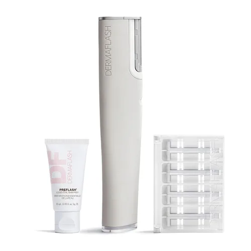 Vista 17 de DERMAFLASH LUXE+ Sonic Dermaplaning Tool for Face Peach Fuzz Removal, Anti-Aging and Exfoliation