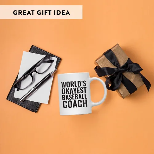 Vista 6 de Andaz Press Taza de café de 11 onzas, regalo de broma para profesores, entrenador de béisbol más bueno del mundo, paquete de 1, taza de café