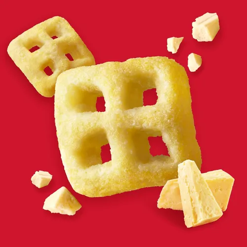 Vista 7 de Cheez-It Crunch Pasabocas horneados con sabor a queso, bocadillos para el almuerzo, cheddar blanco fuerte (paquete de 6 bolsas)