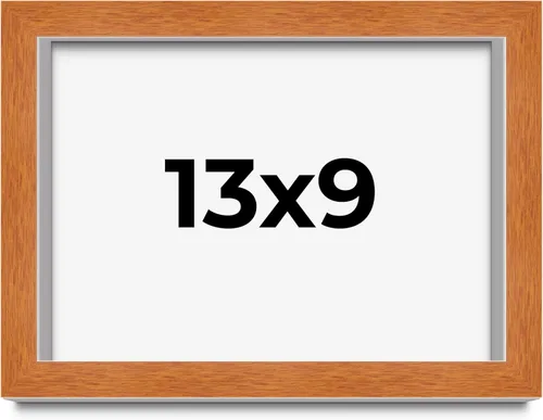 Vista 64 de Marco de 3 x 3 pulgadas de madera maciza de nuez y miel marrón con plexiglás acrílico UV, respaldo de tablero de espuma y accesorios para colgar