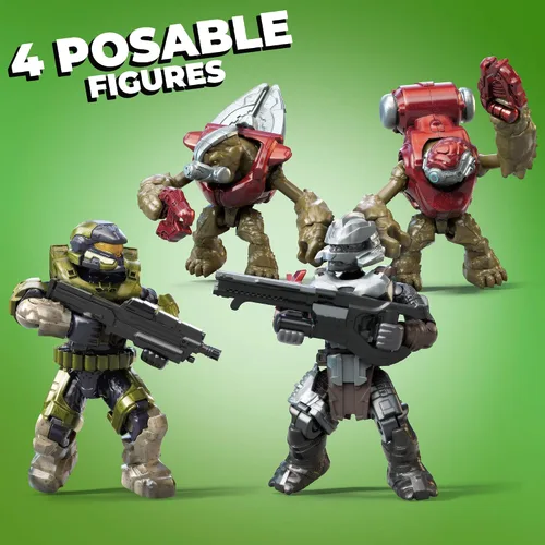 Vista 4 de Mega Construx Halo Hijacked Ghost Vehículo Juego de Construcción Infinito, Juguetes de Construcción para Niños