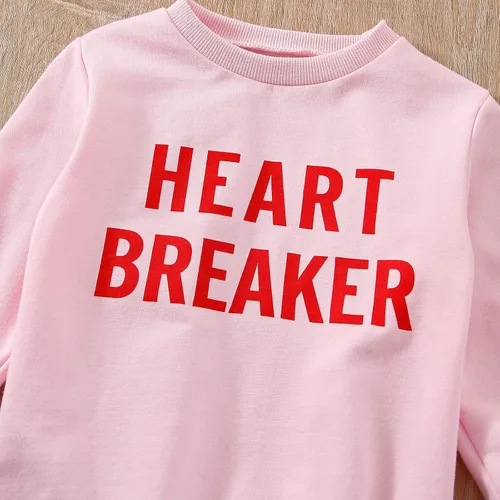 Vista 223 de Traje de San Valentín para bebé, niña, niño, traje de San Valentín, sudadera de manga larga con estampado de corazón