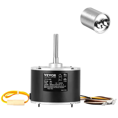 Vista 12 de VEVOR Motor de ventilador de condensador mejorado OEM, 1/4 HP 1100RPM, repuesto para ac GE Genteq Carrier Bryant Payne Dayton, 5KCP39EGS070S