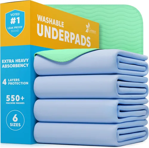 Vista 16 de GREEN LIFESTYLE Almohadillas lavables – Almohadillas reutilizables de gran absorción para incontinencia para niños, adultos, ancianos y mascotas