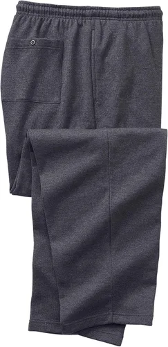 Vista 8 de KingSize - Pantalones de chándal para hombre grandes y altos de forro polar con parte inferior abierta Negro (0816)