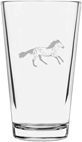 Vista 2 de Shetland Pony (cuerpo) - Vaso de pinta grabado con temática de caballo alternativo de 16 onzas