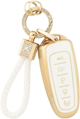 Vista 12 de PIFOOG Funda para llavero Mitsubishi, accesorios Outlander Lancer Mirage, carcasa protectora para llaves de coche, cubierta completa, llavero