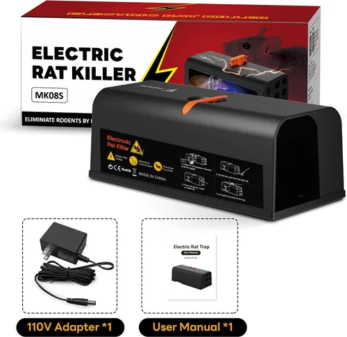 Vista 9 de X-PEST Trampas Eléctricas para Ratas de Interior para el Hogar, Anti-Escape, Sin Contacto, Sin Vista, Trampa Eléctrica Efectiva y Humana para Ratas