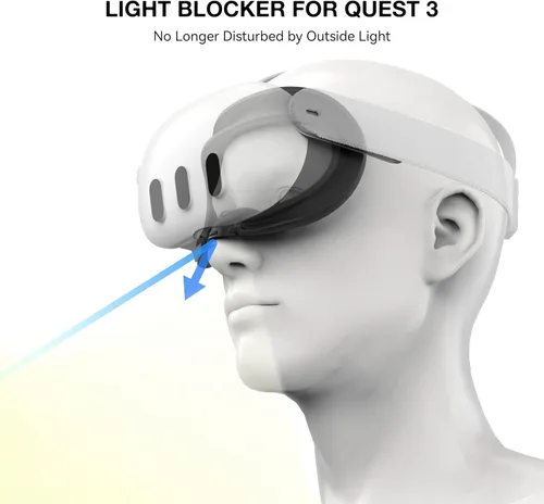 Vista 4 de APEXINNO VR Extended Controller Grips Cover and Silicone Face Cover and Anti-Leakage Nose Pad for Meta Quest 3 Accessories
