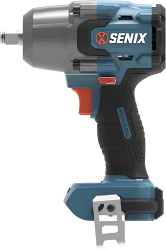 Vista 3 de SENIX Llave de impacto inalámbrica de 20 voltios máx.* 1/2 pulgada, 550 pies-libras. Par máximo, 4000 RPM máximo, modo de 3 velocidades, motor sin
