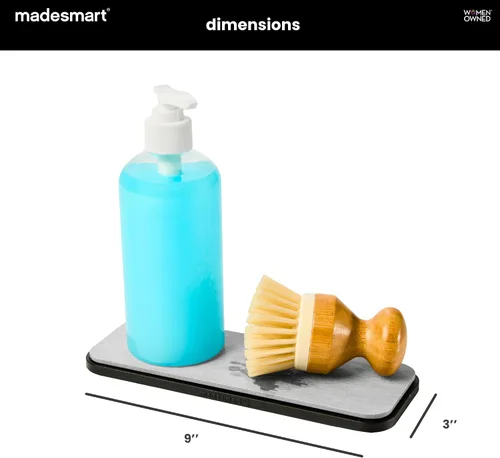 Vista 5 de madesmart Bandeja para fregadero, granito, colección de piedras de secado, base antideslizante