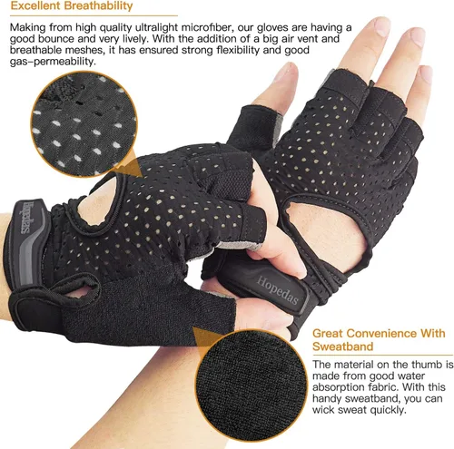 Vista 2 de Workout Gloves Weight Lifting Gloves Palm Support Protection for Men Women, Exercise Gloves Sports for Training, Fitness, Gym