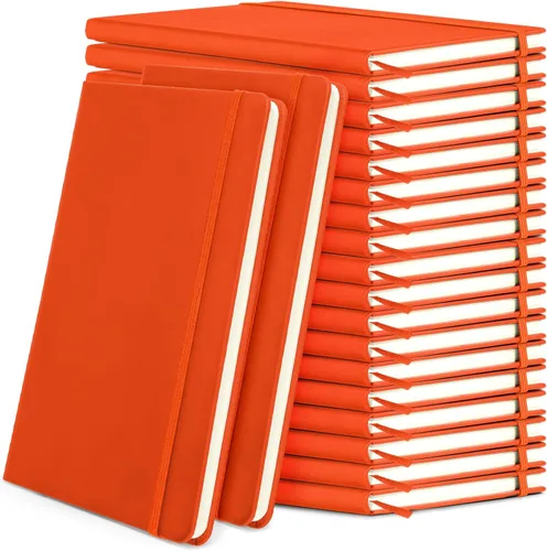 Vista 9 de Honoson 20 Pack Lined Journal Notebooks A5 Hardcover Executive Notebook 5.5" x 8.3" PU Leather Wide Ruled Journals Bulk with Elastic Band for Home