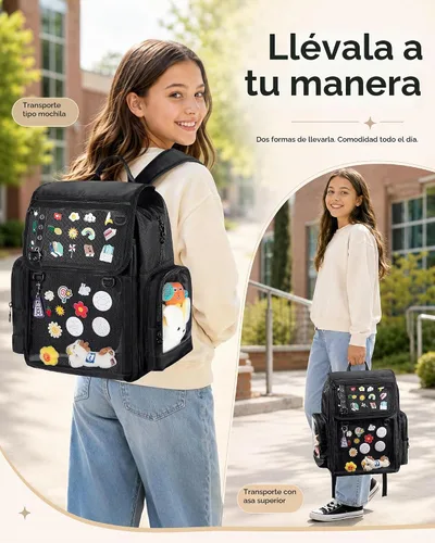 Vista 5 de Mochila Ita Bag con 2 insertos, bolsa de exhibición de pines con funda para portátil