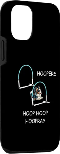 Vista 3 de iPhone 15 Dog Agility Dog Hoopers Papillon - Hoop Hoop Hoopray Case