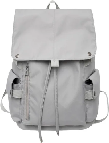 Vista 5 de Mochila vintage apta para laptop de 15.6 pulgadas, bolsa de libros retro genial, mochila estética preppy Y2K College Casual Daypack, Negro