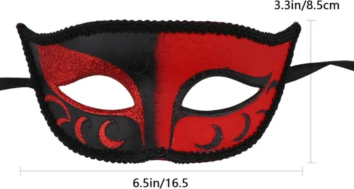 Vista 3 de Máscaras de máscaras para parejas, máscara de Mardi Gras, máscara de fiesta veneciana, máscara de disfraces de Halloween, máscara de metal, paquete