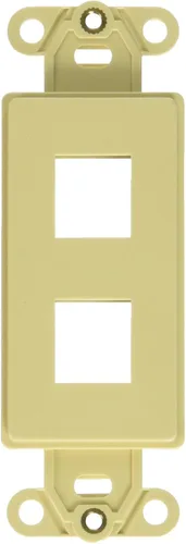 Vista 25 de C2G 03721 Placa de pared Keystone de dos puertos, color blanco