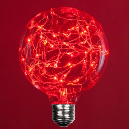 Vista 17 de Wintergreen Lighting LEDimagine - Bombilla de cadena de hadas, colgante de globo LED, bombilla ST64 con base E26 (dorado)