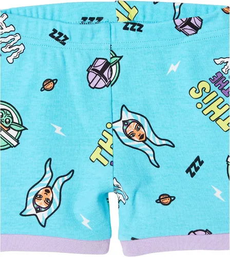 Vista 6 de Tienda Essentials Disney Marvel Frozen Conjunto de pijama de algodón ajustado para niñas princesas (cebra previamente manchada), paquete de 4
