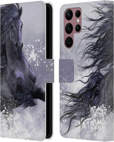 Vista 80 de Head Case Designs Officially Licensed Laurie Prindle A Morgan Christmas Western Stallion Leather Wallet Case Compatible with Samsung Galaxy A07 4G