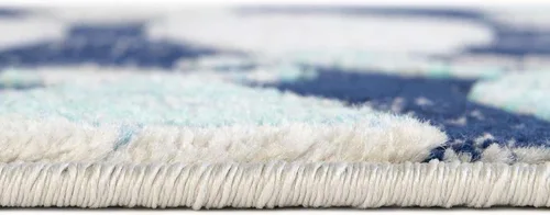 Vista 5 de Unique Loom Ariel Collection - Alfombra de área con diseño de peces (2' x 3' 1", rectangular, azul/marfil)