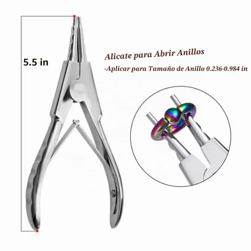 Vista 2 de DJCIW Alicates de gran resistencia para abrir anillos de calibre grande, herramienta versátil para perforación de joyas, cuentas cautivas, segmento